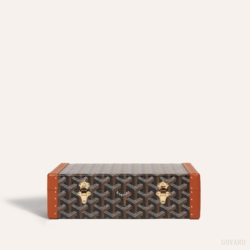 Goyard VENDÔME JEWELLERY CASE Black / Brown | FLEG6583