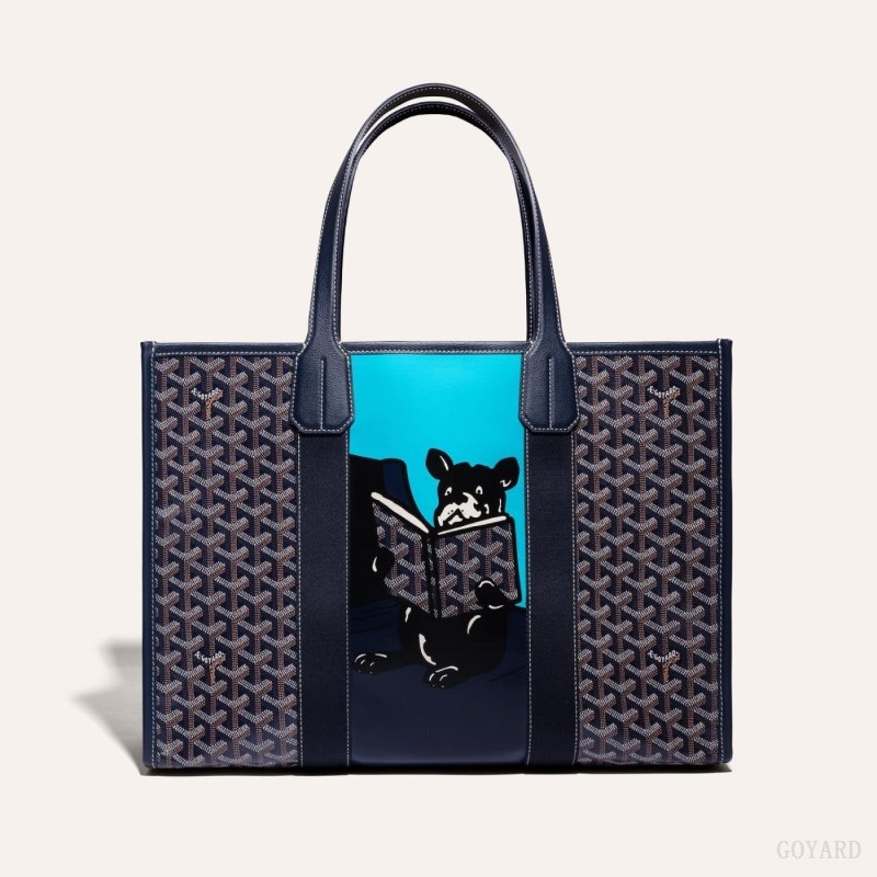 Goyard VILLETTE TOTE BAG Navy Blue | LKHC2736