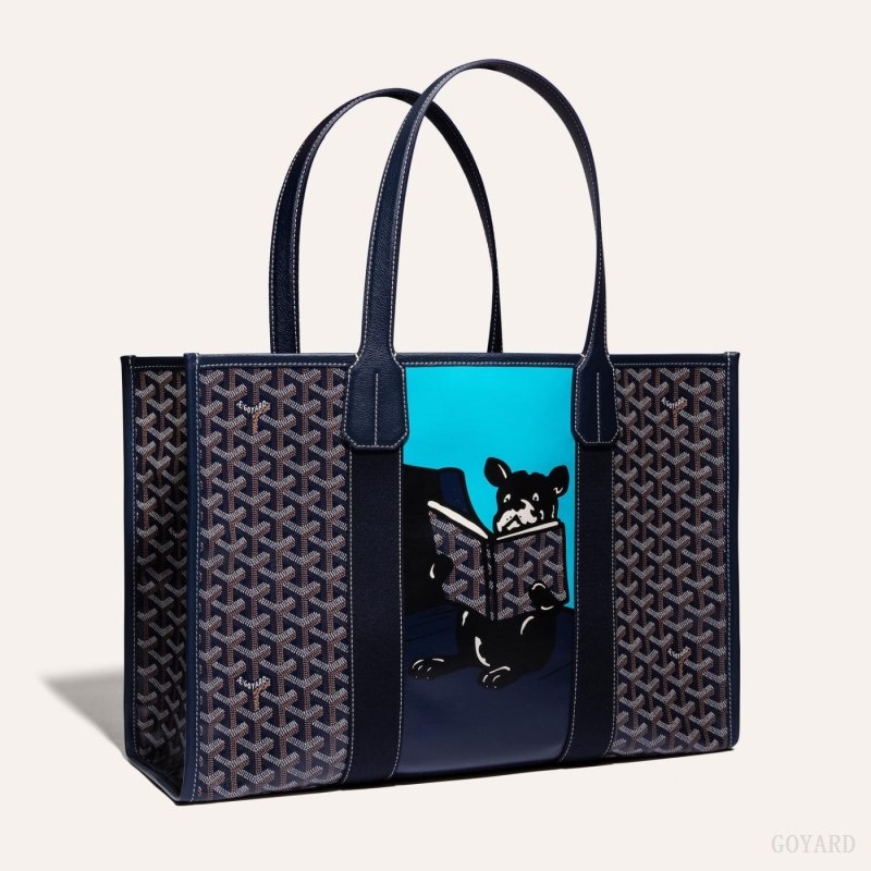 Goyard VILLETTE TOTE BAG Navy Blue | LKHC2736