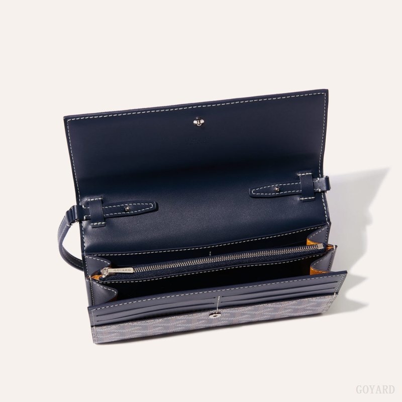 Goyard Varenne Continental Wallet Navy Blue | NFWA6994