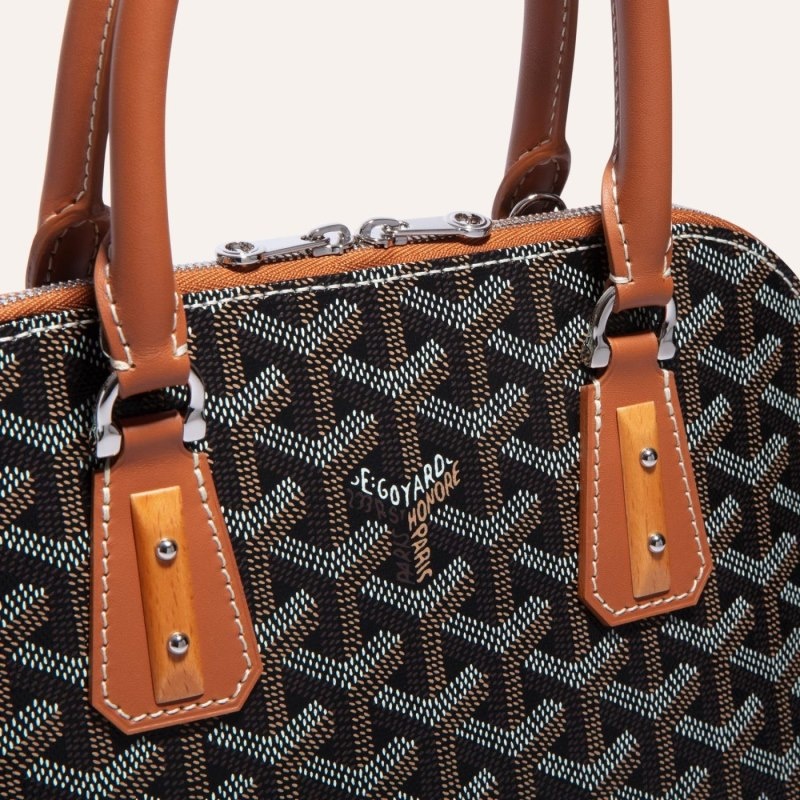 Goyard Vendôme PM Bag Black / Brown | YIOX9735