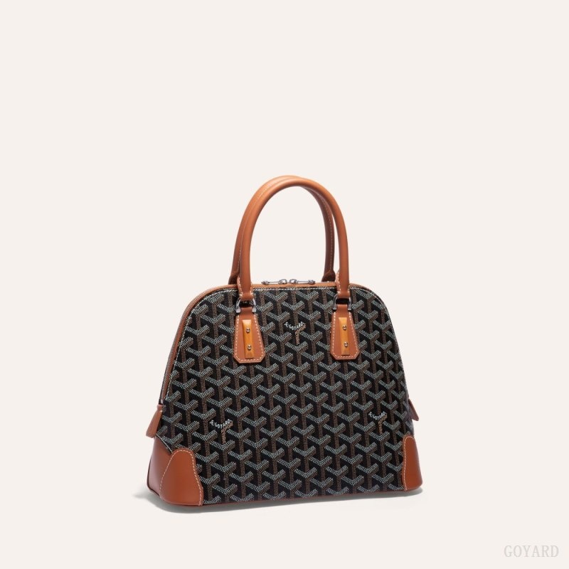 Goyard Vendôme PM Bag Black / Brown | YIOX9735