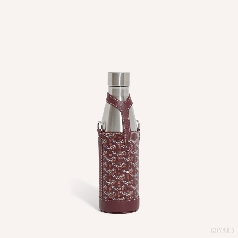 Goyard Yonne MM Case & Flask Burgundy | JNJS4296