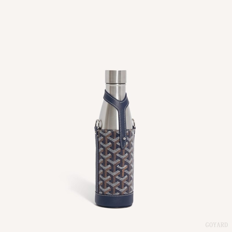 Goyard Yonne MM Case & Flask Navy Blue | YIDX3569