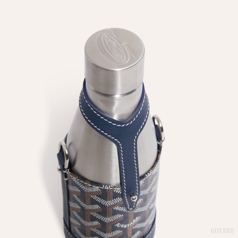 Goyard Yonne PM Case & Flask Navy Blue | OILJ7991